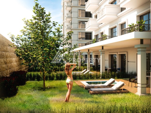 Квартира 1+1 с видом на море и горы в Махмутларе, 51 м² - Ракурс 32