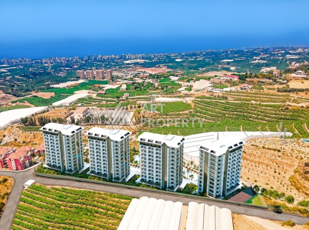Квартира 1+1 с видом на море и горы в Махмутларе, 51 м² - Ракурс 36