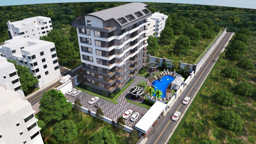 Новый проект жилого комплекса с хорошей инфраструктурой в районе Авсаллар, 48-85 м2 - Ракурс 1