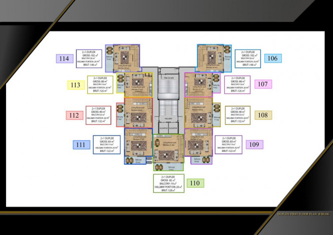 Апартаменты 1+1 на завершающем этапе строительства в одном из лучших комплексов Махмутлара по ценам дешевле, чем у застройщика, 56-63 м2 - Ракурс 27