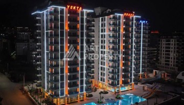 Квартира 1+1 в элитной резиденции, 46 кв.м.  Махмутлар, Алания - Ракурс 1
