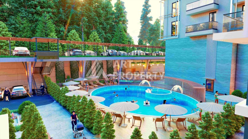 Квартира 2+1 в новом ЖК по горячей цене, 75 м². Центр Алании. - Ракурс 35