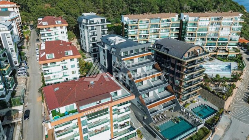 Квартира 2+1 с видом на море 95 м², Каргыджак, Алания - Ракурс 0