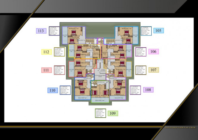 Апартаменты 1+1 на завершающем этапе строительства в одном из лучших комплексов Махмутлара по ценам дешевле, чем у застройщика, 56-63 м2 - Ракурс 28