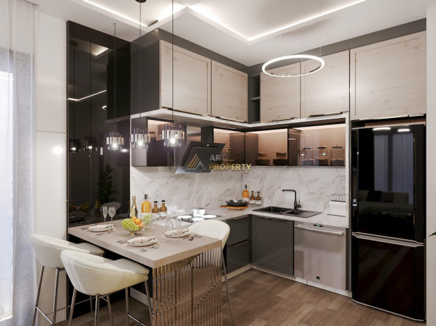 Новострой в Махмутларе с различными планировками, 45-81 м2 - Ракурс 36