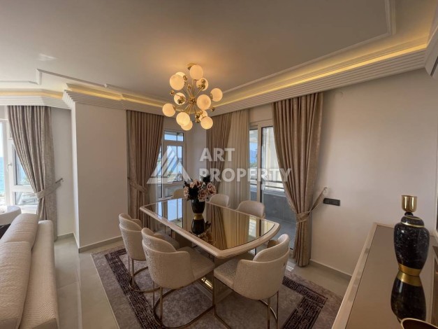 Квартира 2+1 с видом на море и крепость, 95 м². Тосмур, Алания - Ракурс 12