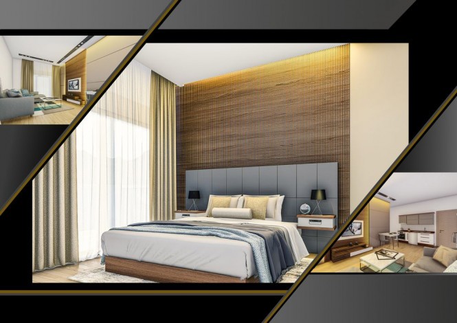 Апартаменты 1+1 на завершающем этапе строительства в одном из лучших комплексов Махмутлара по ценам дешевле, чем у застройщика, 56-63 м2 - Ракурс 30