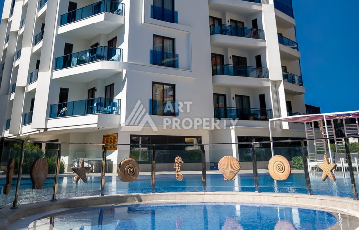 Квартира 1+1 в центре Алании в элитной резиденции, 58 м² - Ракурс 14
