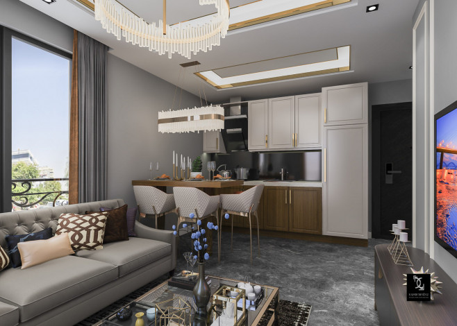 Новый проект стартует в феврале 2022 года в районе Махмутлар! 52-145 м2 - Ракурс 4