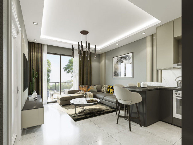 Новый проект стартует в феврале 2022 года в районе Махмутлар! 52-145 м2 - Ракурс 10