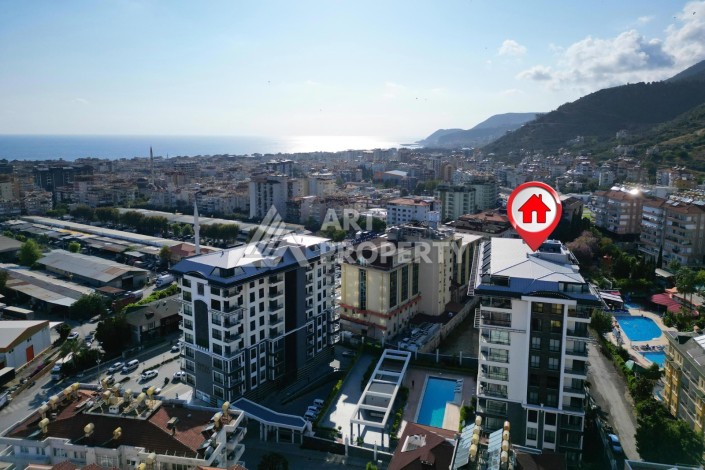 Квартира 1+1 в центре Алании с видом на море, 55 м² - Ракурс 17