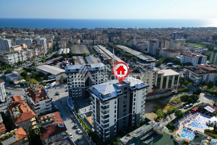Квартира 1+1 в центре Алании с видом на море, 55 м² - Ракурс 19