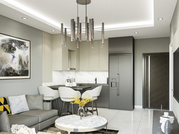 Новый проект стартует в феврале 2022 года в районе Махмутлар! 52-145 м2 - Ракурс 12