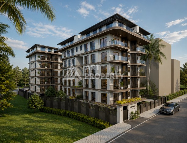 Квартиры 2+1 и 3+1 в 150 метрах от моря с ПВ всего 10%. Центр, Алания - Ракурс 7