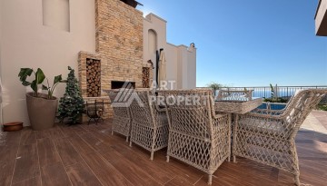 Вилла 5+2 с участком 500 м² и видом на море в Тепе, Алания - Ракурс 32