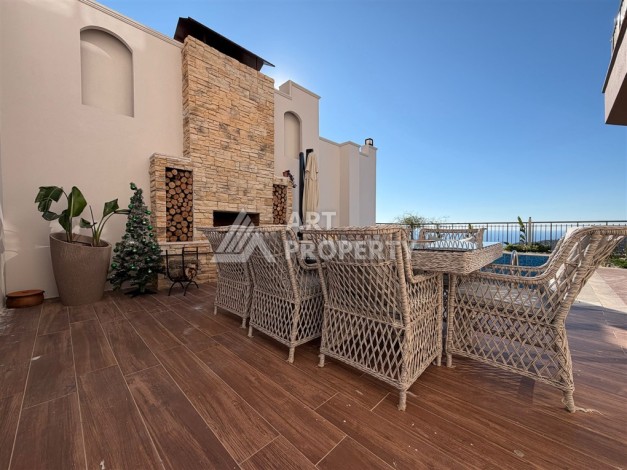 Вилла 5+2 с участком 500 м² и видом на море в Тепе, Алания - Ракурс 31