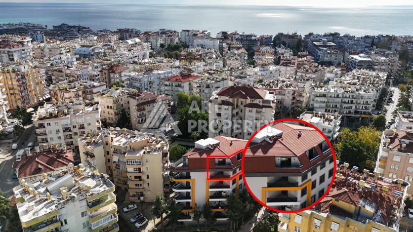 Двухуровневая квартира 2+1 в центре Алании 110 м² - Ракурс 24
