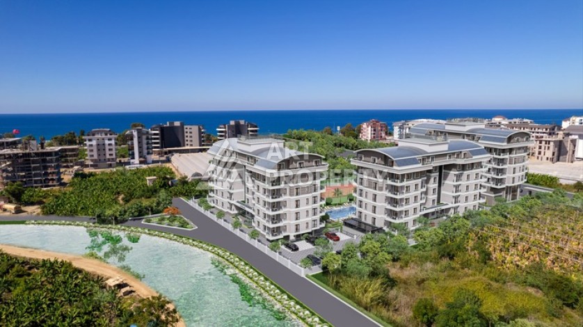 Квартира 1+1 - 58 м²  в ЖК премиум класса. Каргыджак, Алания - Ракурс 0