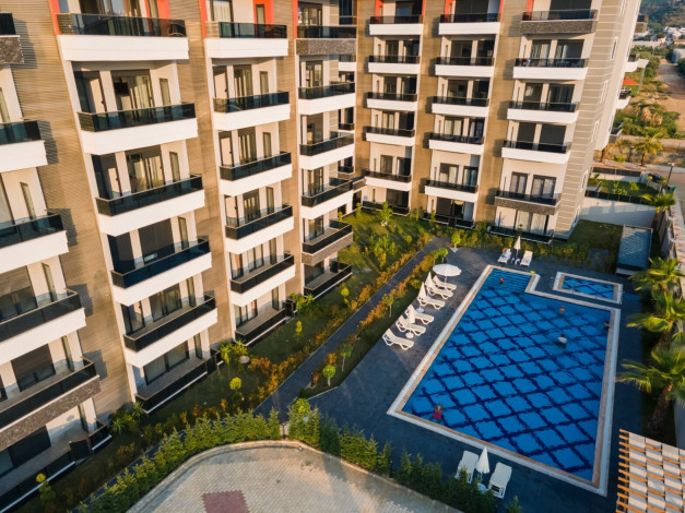 Студия с видом на Средиземное море всего в 150 метрах от пляжа в районе Каргыджак, 40м2 - Ракурс 50