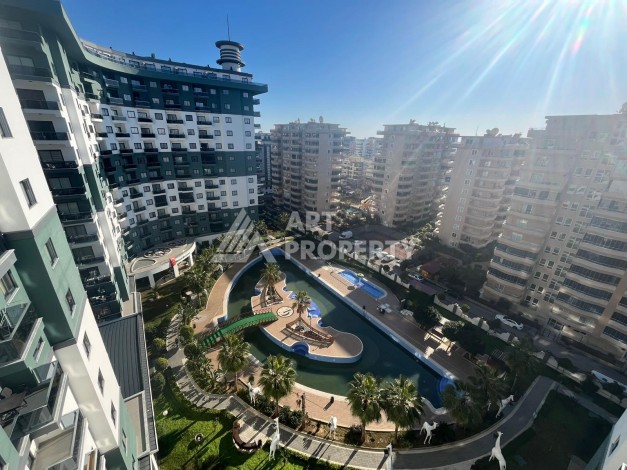 Квартира 1+1 с видом на море и бассейн, 55 м². Махмутлар, Алания - Ракурс 6