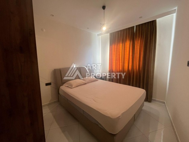 Квартира 1+1 с видом на море и бассейн, 55 м². Махмутлар, Алания - Ракурс 7