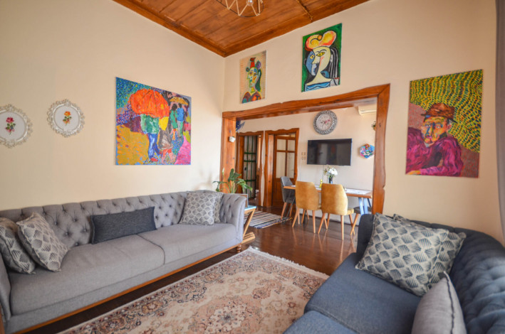 Дизайнерская трехкомнатная квартира в районе исторической крепости Аланья в 100 метрах от моря, 105м2 - Ракурс 5