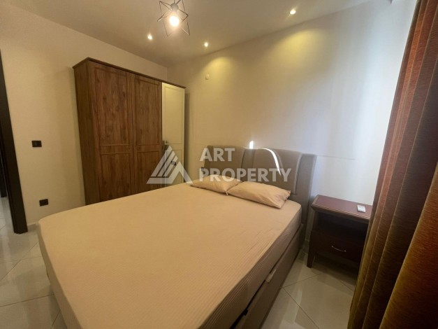 Квартира 1+1 с видом на море и бассейн, 55 м². Махмутлар, Алания - Ракурс 9