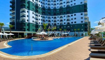 Квартира 1+1 с видом на море и бассейн, 55 м². Махмутлар, Алания - Ракурс 12