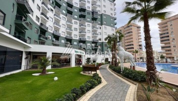 Квартира 1+1 с видом на море и бассейн, 55 м². Махмутлар, Алания - Ракурс 14