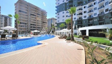 Квартира 1+1 с видом на море и бассейн, 55 м². Махмутлар, Алания - Ракурс 15
