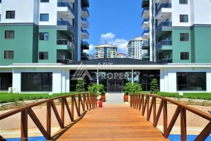 Квартира 1+1 с видом на море и бассейн, 55 м². Махмутлар, Алания - Ракурс 15