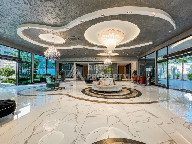 Квартира 1+1 с видом на море и бассейн, 55 м². Махмутлар, Алания - Ракурс 19