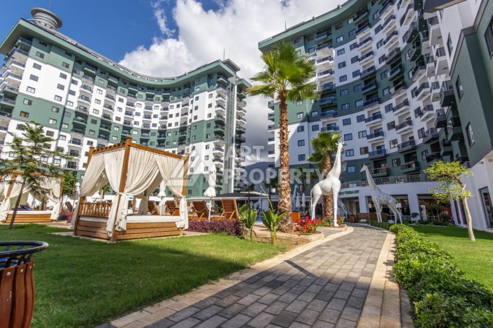 Квартира 1+1 с видом на море и бассейн, 55 м². Махмутлар, Алания - Ракурс 23