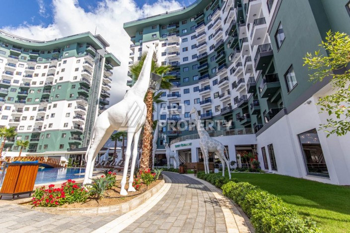 Квартира 1+1 с видом на море и бассейн, 55 м². Махмутлар, Алания - Ракурс 24
