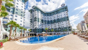 Квартира 1+1 с видом на море и бассейн, 55 м². Махмутлар, Алания - Ракурс 27