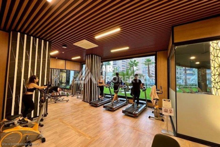 Квартира 1+1 с видом на море и бассейн, 55 м². Махмутлар, Алания - Ракурс 29
