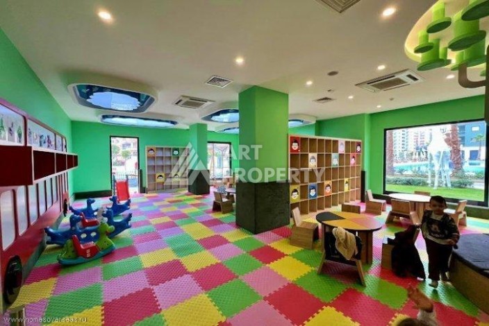 Квартира 1+1 с видом на море и бассейн, 55 м². Махмутлар, Алания - Ракурс 31