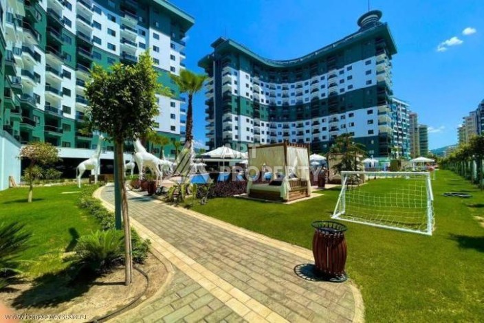 Квартира 1+1 с видом на море и бассейн, 55 м². Махмутлар, Алания - Ракурс 32