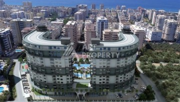 Квартира 1+1 с видом на море и бассейн, 55 м². Махмутлар, Алания - Ракурс 35