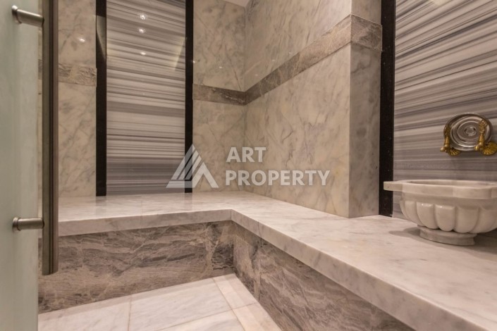 Квартира 1+1 с видом на море и бассейн, 55 м². Махмутлар, Алания - Ракурс 36