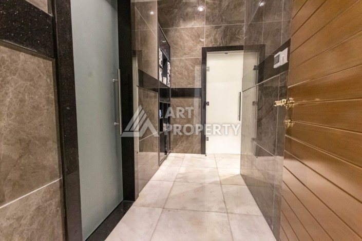 Квартира 1+1 с видом на море и бассейн, 55 м². Махмутлар, Алания - Ракурс 37