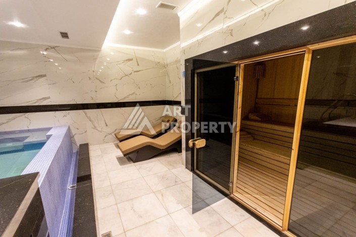 Квартира 1+1 с видом на море и бассейн, 55 м². Махмутлар, Алания - Ракурс 40