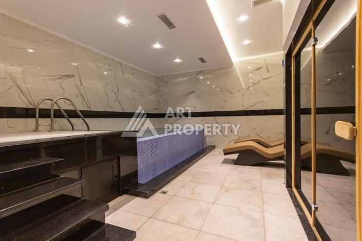 Квартира 1+1 с видом на море и бассейн, 55 м². Махмутлар, Алания - Ракурс 41
