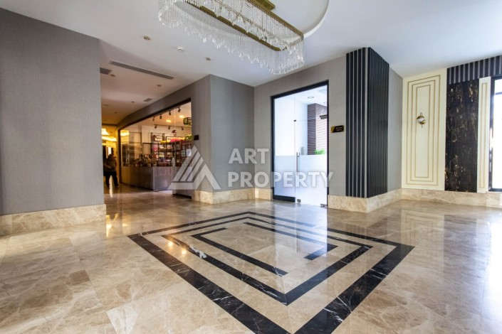 Квартира 1+1 с видом на море и бассейн, 55 м². Махмутлар, Алания - Ракурс 43