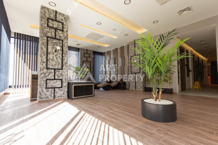 Квартира 1+1 с видом на море и бассейн, 55 м². Махмутлар, Алания - Ракурс 45
