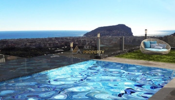 Элитные виллы 4+1 с панорамным видом на море и крепость Аланьи, 525м2 - Ракурс 5