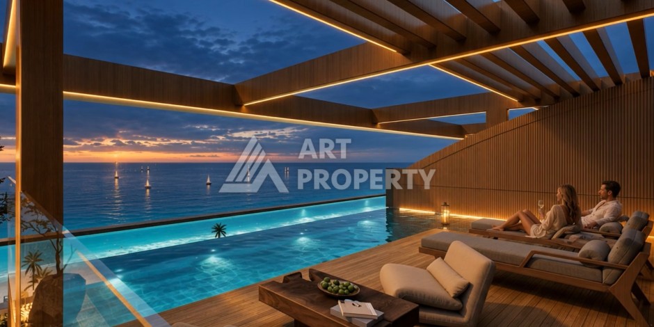 Премиальный проект у моря в Махмутларе, квартиры от 55 до 140 м² - Ракурс 1