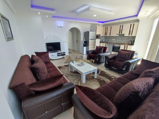 Полностью меблированная квартира 2+1 с видом на море в районе Кестель, 110 м2 - Ракурс 2