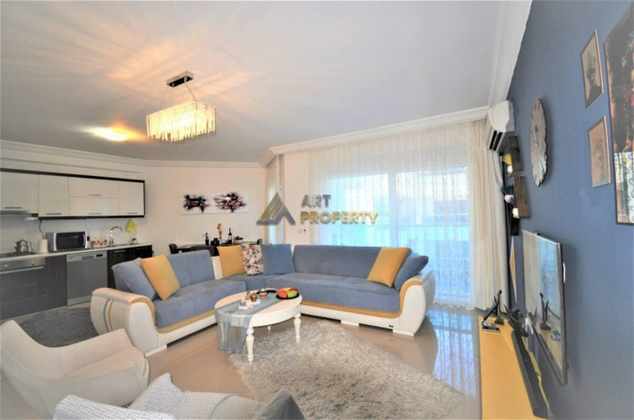 Меблированный дуплекс 2+1 в 250 метрах от моря в районе Кестель, 120 м2 - Ракурс 4