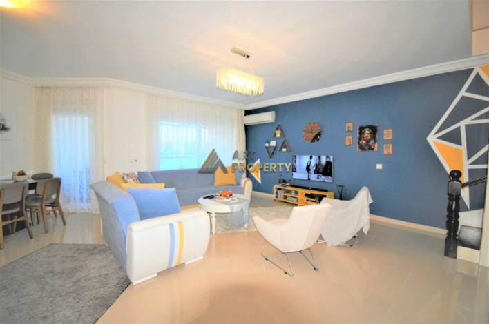 Меблированный дуплекс 2+1 в 250 метрах от моря в районе Кестель, 120 м2 - Ракурс 6